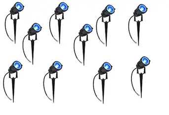Happy Selling 3 Watt Blue Waterproof Spike LED Garden Light for Outdoor Purposes(Pack of 10)