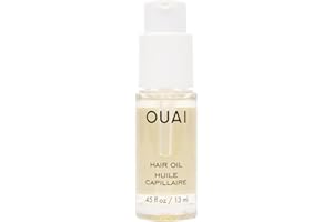 OUAI Hair Oil Travel Size - Hair Heat Protectant Oil for Frizz Control - Adds Hair Shine and Smooths Split Ends - Color Safe Formula - Paraben, Phthalate and Sulfate Free - 13ml