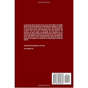 Ley de Sociedades de Capital (Real Decreto Legislativo 1/2010): edición 2016 (Colección Textos Básicos Jur