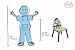 Fantasy Fields - Pirate Island themed Kids Wooden 2 Chairs Set Blue & Purple  (Table Sold Seperately)| Hand Crafted & Hand Painted Details | Child Friendly Water-based Paint