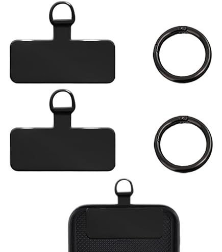 RYMAUP Telefoonkoord Set - 2 Patches + 2 Veerringen Voor Veilig Dragen