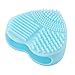 I-Dragon Makeup Brush Cleaning Mats,Makeup Brush Cleaner with 1 Apple Shaded Large Mat,1 Heart Shaped Small Mat Portable Washing Tool Silicone Brush Cosmetic Brush Cleaning Set
