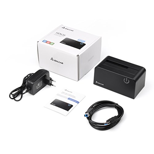 Salcar USB 3.0 externe Festplatten-Dockingstation für 2,5 / 3,5 Zoll SSD HDD SATA I/II/III inklusive USB3.0 Kabel mit 12V 2,5A Netzteil (SATA3 UASP Support) - 7