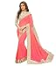 Online V Mart Georgette Saree (Pitchpatta185_Beige) RS.449.00