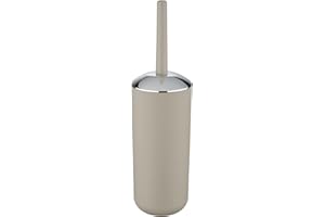 WENKO Brosse WC Brasil taupe - Porte-brosse WC incassable, Plastique (TPE), 10 x 37 x 10 cm, Taupe