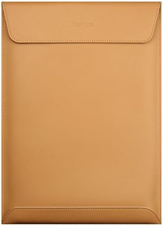 TieNew Sleek Leather 12'' MacBook Soft Sleeve with Build In Mouse Pad MacBook 12 Inch Protective Sleeve Case Cover Carrying Case, Envelope Laptop Sleeve Pouch Notebook Carrying Case