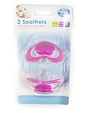 First Steps Pack of 2 Dummies with Cherry Teat in Pink