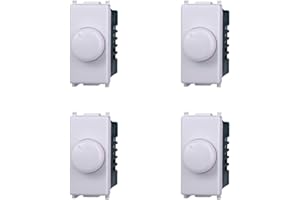 IXTRIMA Regulador regulador de perilla compatible plana para cargas resistivas 100W-1000W color blanco EV1301 kit 4 unidades