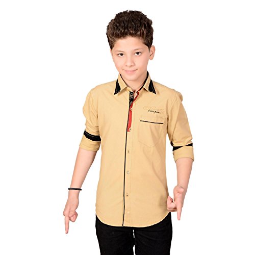 Anry Little Khaki Casual Shirts for Boys (4-14 Yrs) RS.299 (67.00% Off) - Amazon