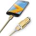 Produktbild I-Sonite (Gold) Quick Charge Dual-Port-USB-Voll-Aluminium-Gehäuse Auto-Ladegerät Adapter (3,1A / 24W) Mit Bruch-Glas-Sicherheits-Hammer & 1 Meter Type C Nylon Geflochtene Anti Tangle Datenübertragung Lade Synchronisierungs-Kabel für Xiaomi Mi Mix 2S