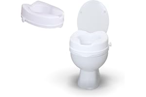 Mobiclinic, Rialzo wc per anziani, 10 cm, Titán, Marchio europeo, Alza water, Bidet, Disabili, Senza coperchio, Ausili, Plastica, Regolabile, Bianco