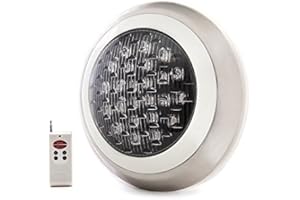 Faretto LED per piscina 24W Montaggio superficiale Ø300Mm Controllo multicolore 40.000H [KD-FPS-63-24W-RGB] | Greenice