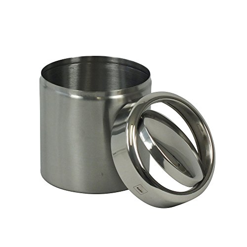 KELA 21381, Schwingdeckeleimer 1,5 l, Edelstahl, Ano, Silber Matt - 2