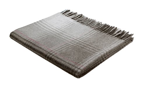 Preisvergleich Produktbild biederlack Britta Wohndecke Karo grau grau - 130x170