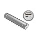 Produktbild iprotect Mini 2200mAh Power Bank Externer Akku Pack und Ladegerät mit LED in Metallic Silber für Smartphones und Handys inkl. Micro USB Kabel
