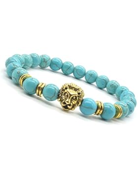 8mm Yoga Tibetanisches Buddhistisches Gebet Halbedelsteine Armband Türkis Perlenmeditation Healing Stretch Armband...