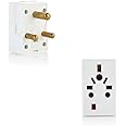 Hi-PLASST (1pc) Multi-pin Adapter Plug 3 Pin Multi Plug Multi Input (3-Way) Multicountry Input 3 pin Converter with Fuse& LED Indicator for Imported Devices from UK, US, Australia,Japan