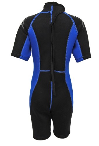 Kinder Neopren Shorty Größe 104 bis 164 Neoprenanzug in Schwarz Blau - 8