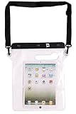ÚTIL Y PRÁCTICO - la ventana transparente de la bolsa estanca permite la completa funcionalidad de la pantalla táctil del Smartphone/tablet mientras lo protege contra el agua, nieve, arena, sucio, etc.