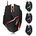 Produktbild Gaming Maus, T10 7200dpi Hohe Präzision USB Wired LED-Hintergrundbeleuchtung Spiel Mäuse, Profi für Spiel, 7 Tasten self-defining, für Windows, Mac und Linux, PC Laptop Computer