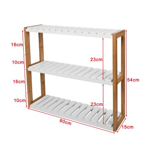 SoBuy® Wandregal, Hängeregal, Badregal, Wandschrank, Hängeschrank FRG28-WN - 4
