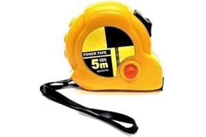 TEMPO DI SALDI Metro a Nastro 5 Metri professionale con nastro in acciaio e clip cintura, Flessometro con cinturino, Measuring Tape da lavoro e fai-da-te