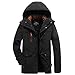 Produktbild Softshell Mantel Herren, ABsoar Plus Samt Dicke Kapuzenjacke Outdoor Winddicht Jacken Wasserdicht Mantel Outwear Skijacke Sport Kapuzenjacke Lose Fit Freizeit Jacke