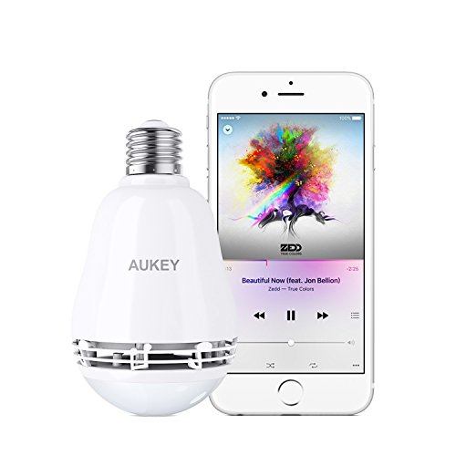 AUKEY Bluetooth Lautsprecher und LED Glühbirne mit Fernbedienung, 12W, dimmbare RGB Lampe für entspannten Musikgenuß, Memory-Funktion, 650LM, E27 Fassung Weiß (LT-BS1) - 3