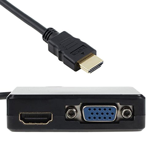 chenyang HDMI zu VGA & HDMI-Buchse Splitter mit Audio Video Kabel Konverter Adapter für HDTV PC Monitor - 4