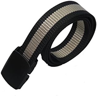 Men Belt Waist Belt With Plastic Buckle Unisex Belt Nylon Canvas Breathable Military Tactical No Holes DIY Length Fully Adjustable Belt