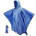 Produktbild 3 in 1 Tragbare Regenmantel Unisex, Etersky 3 in 1 Multifunktionale Wasserdichte Regencape, Regenjacken Regenponcho für Camping, Wandern und Fahrrad fahren, Blau