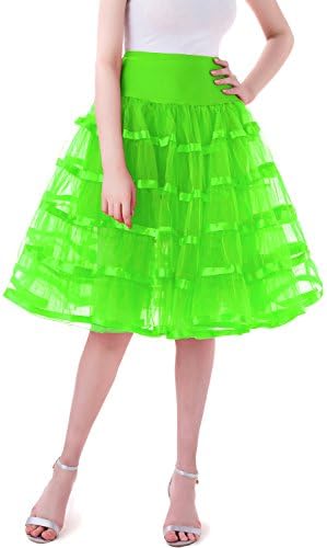 Tsygirls Women's Ankle Length Bridal Wedding Petticoats Formal Dress Slips Light Green Size L-XL