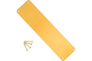 SISI UK Plaque de poussée de porte en laiton poli de style victorien - 300 mm x 75 mm - Pour portes intérieures avec vis