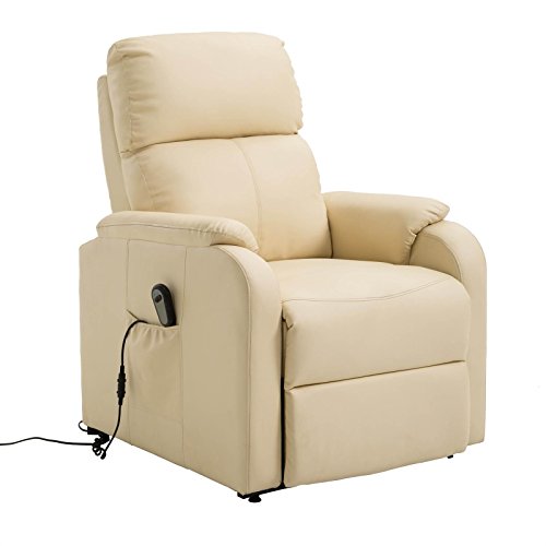 CARO-Möbel Relaxsessel Senior Fernsehsessel Ruhe TV Sessel mit Elektrischer Aufstehfunktion, Verstellbare Rückenlehne und Fußteil Beige Hellbraun CARO-Möbel Relaxsessel Senior Fernsehsessel Ruhe TV Sessel mit Elektrischer Aufstehfunktion, Verstellbare Rückenlehne und Fußteil Beige Hellbraun