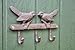 Delightful 'Kissing Birds' Cast Iron Coat Hook with 3 hooks