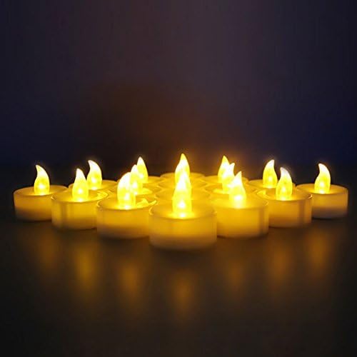Soviton 5pcs Yellow LED Flameless Candle Lamp Battery-Powered For Votive Bars Holiday Wedding Home Decor