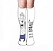 Produktbild Xunulyn Hohe Socken Women's Knee High Socks Athletic Mid-Calf Socks 19.7"(50cm) Bear Superhero Costume Character White Background Animal Kids Cartoon Little Superheroes Hand Drawn