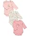 Bon Bebe Baby Girls' "Love You Deerly" 3-Pack Bodysuits - pink/multi, 0 - 3 months