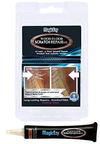 MagicEzy Wood Floor Scratch REPAIRezyTM: Riparare graffi e gouges in pavimenti in legno lucido e finiture. Praticamente inosservabile. Duraturo. Gloss o Finitura mascherino (Transparente)