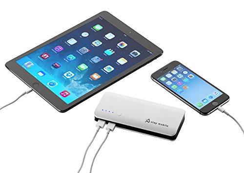 stay mobile Power Bank (22400 mAh) (latest Technology) 3 USB Output Portable Charger and External Battery for iPhone, iPad, iPod, Samsung Galaxy, and different Smartphones and Tablets from stay mobile