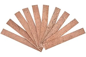 DILWE Corcho para clarinete, accesorios para reparación de instrumentos para clarinete Kits de reemplazo con 10 piezas Hoja de corcho para juntas de cuello de clarinete