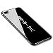 Produktbild iPhone 7 Hülle Glas, Solid Color Serie SXUUXB iPhone 7 Bling Sparkle Mirror Back Cover Schutzhülle mit Soft Silikon Border + Rigid PC Kunststoff + Tempered Glass Zurück Anti Shock Schale für Apple iPhone 7/8 4,7 Zoll, - Wörter + 1 x Free Bracket (Farbe Zufällig)