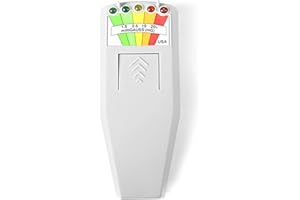 Emf Meter,KKnoon Electromagnetic Field Ghost Hunting EMF Gauss Meter Radiation Detector Portable Magnetic Field Monitor for 5 LED Gauss Meter - White
