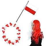 Material: 100% Polyester, Perücke: Kunsthaar