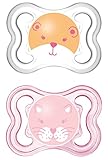 MAM Air Silicone 66667422 Dummies 0-6 Months Pack of 2 for Girls