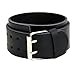 Fashion Punk Style Men's Wide Leather Bangle Cuff Bracelet Great Gifts Bracelets (Black (2-layer))