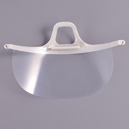 qhj 10 x Kunststoff wiederverwendbar Hygiene Sanitär Maske transparent permanent Anti-Fog Kit - 4