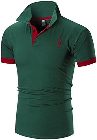 Clearance Men's T-Shirts Casual, Bestoppen Mens Summer Short Sleeve Button Collar Business Formal T Shirt Polo Fashion Slim Fit Fawn Tees Tops Plus Size Daily Blouse Shirt
