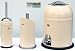 Produktbild Wesco 3er Bad-Set mandel mit 40 Müllbeutel, Single Master 9-Liter-Mülleimer + Toilettenbürste + Rollenhalter