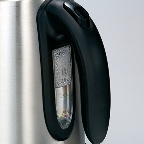 Cloer 4959 Touch-Wasserkocher / 2200 W / Basisstation mit Glasoberfläche / LED-Anzeige und Touchdisplay mit Temperaturregelung ( 40°- 100° C) / 1,7 Liter / mattierter Edelstahlbehälter - 4